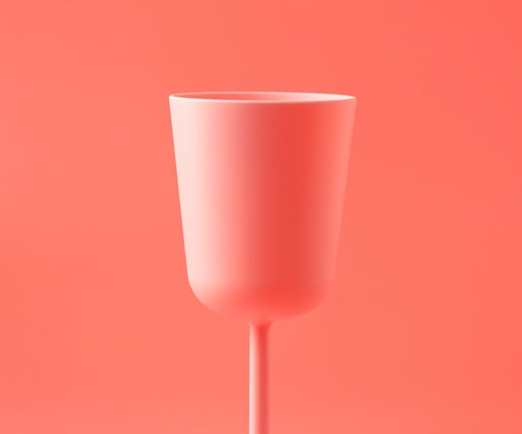 a pink tumbler